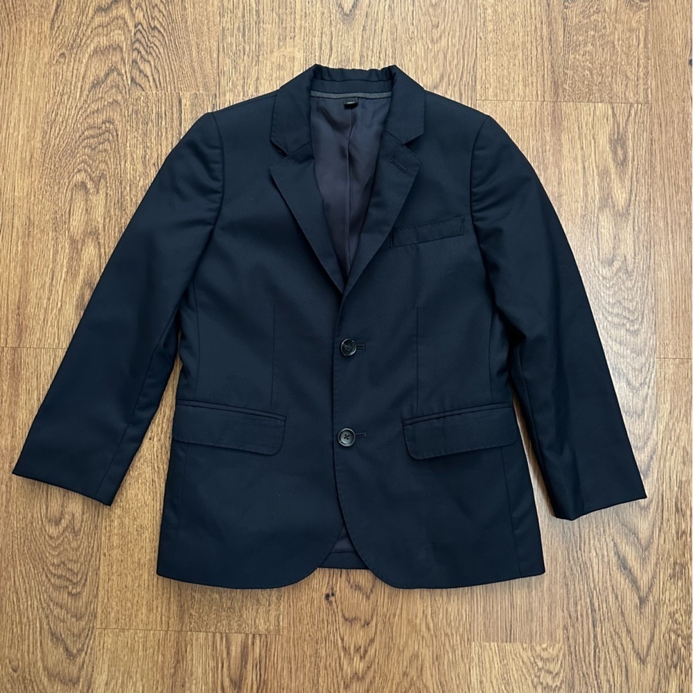 Crewcuts J.Crew Blue Loro Piana Wool lined Blazer 2 front buttons formal